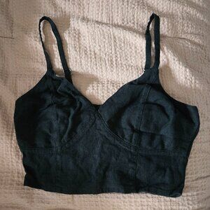 XS Black Crop Top